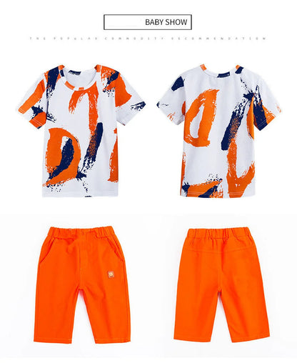 Boys Short Sleeved Shirt & Shorts Set, 4 - 14 Yrs