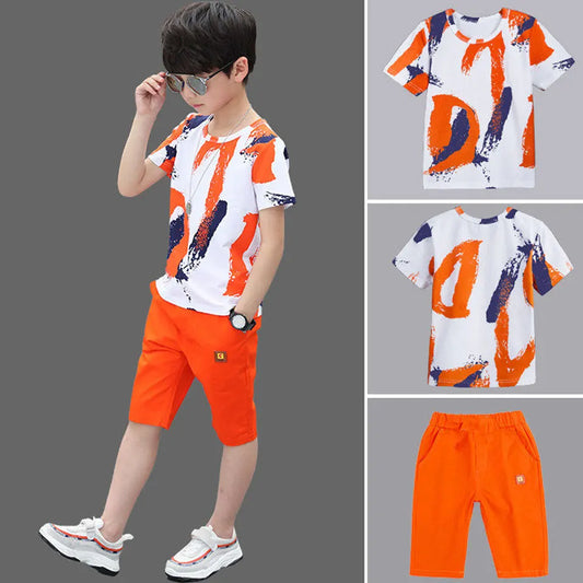 Boys Short Sleeved Shirt & Shorts Set, 4 - 14 Yrs