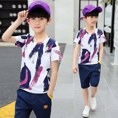 Boys Short Sleeved Shirt & Shorts Set, 4 - 14 Yrs