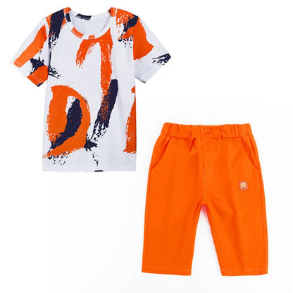 Boys Short Sleeved Shirt & Shorts Set, 4 - 14 Yrs