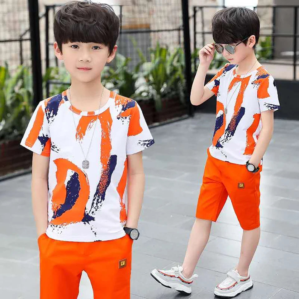 Boys Short Sleeved Shirt & Shorts Set, 4 - 14 Yrs