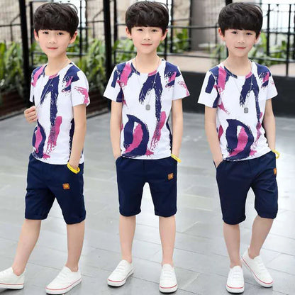 Boys Short Sleeved Shirt & Shorts Set, 4 - 14 Yrs