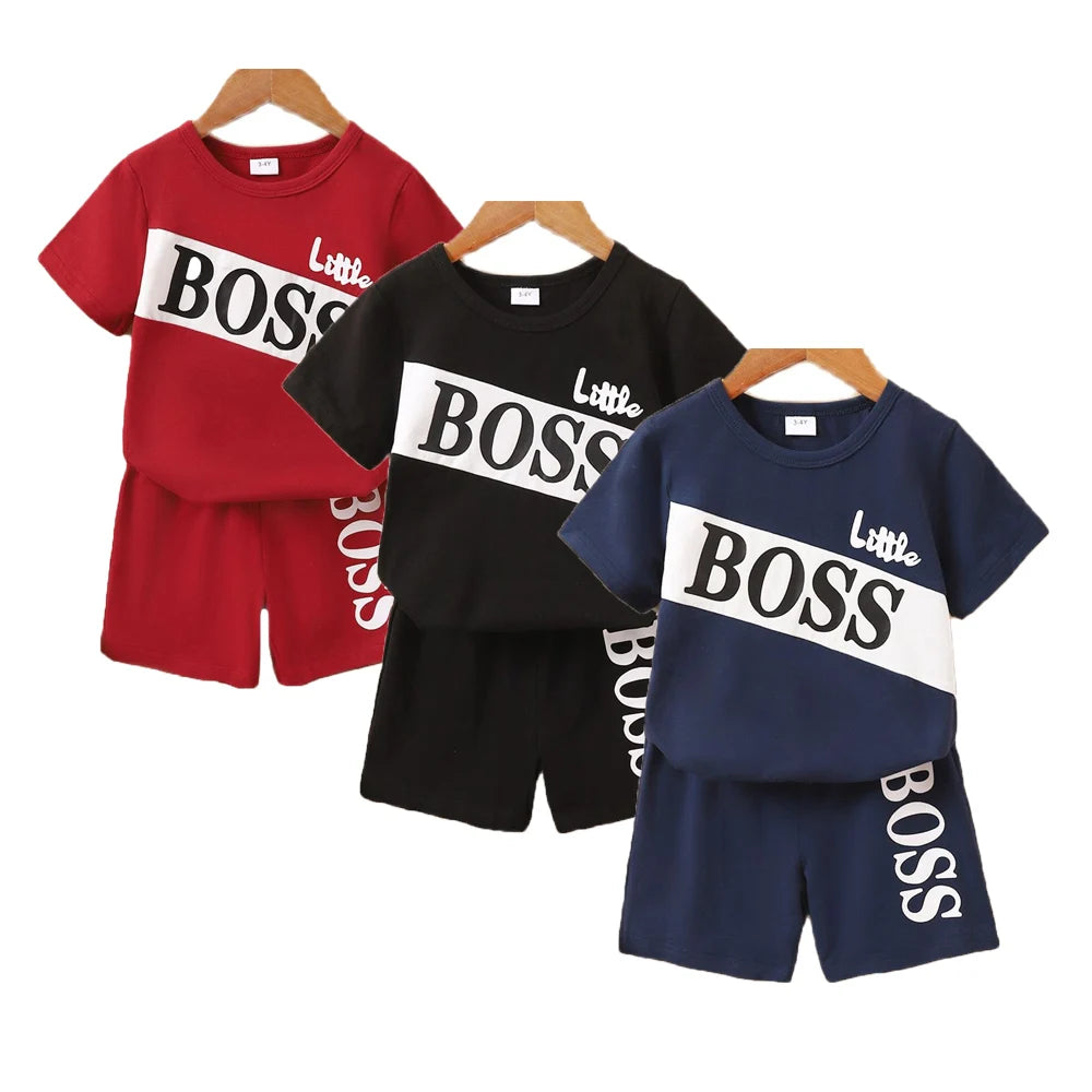 1-6 Yrs Boys 2-PCS fashion T-shirt & matching Shorts